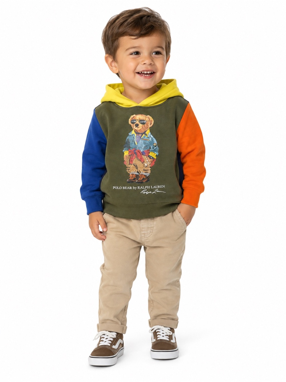 Polo by Ralph Lauren Multicolor Polo Bear Colorblock Hoodie